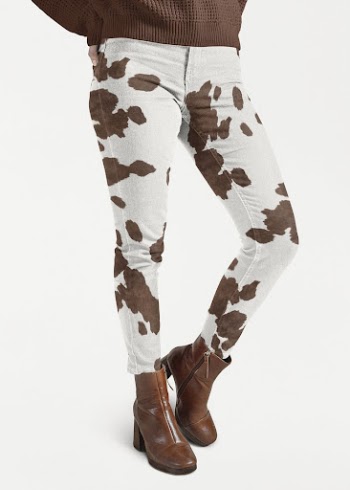 Women's jeans mockup, brown cow | Free PSD Mockup - rawpixel