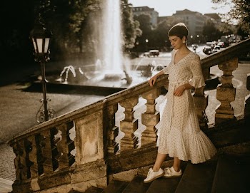 women's white dress