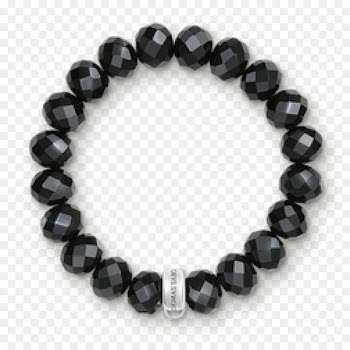 women THOMAS SABO Black obsidian Charm Bracelet Onyx - jewellery 