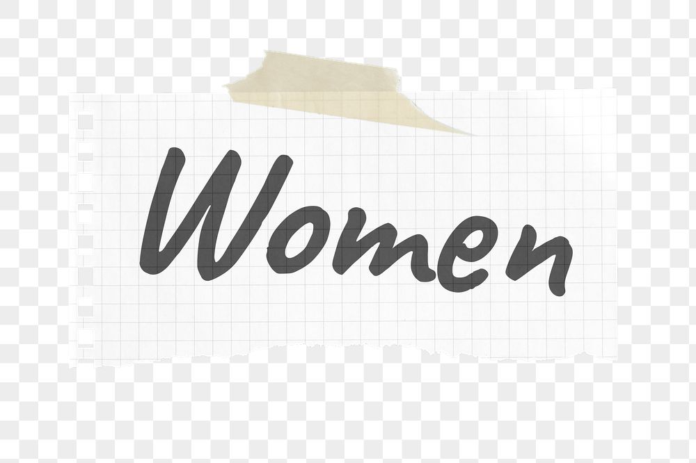 Women typography png ripped paper | Free PNG - rawpixel