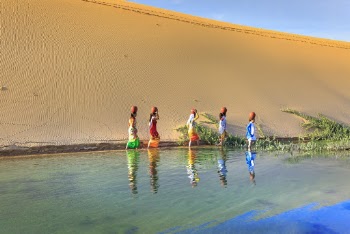 Women Walking on Body of Water