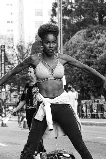 Women Wearing Bralette Grey-scale Photography
