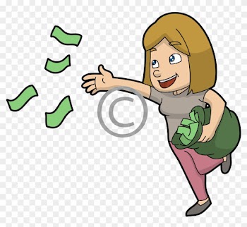 Women With Money - Cartoon