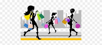 Women With Shopping Bags Vector Set Free People Vectors - Fashion Shopping Girl Vector
