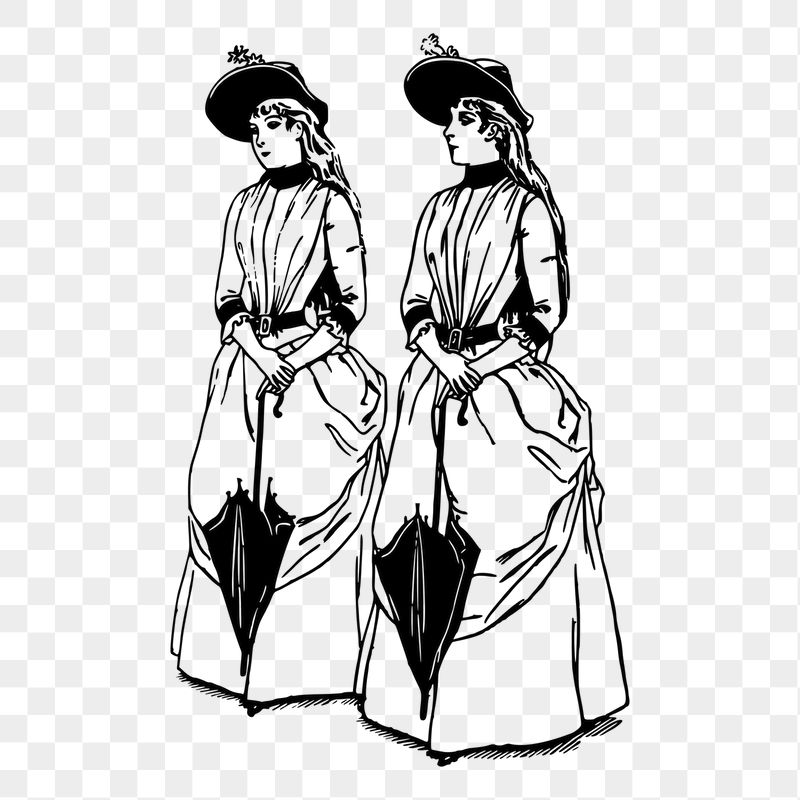 Women with umbrellas  png | Free PNG - rawpixel