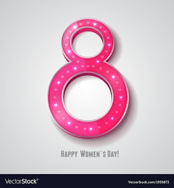  					Womens day simbol on white background vector image														