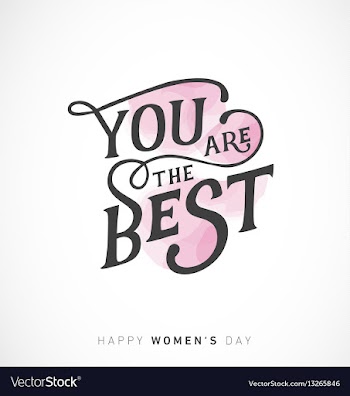  					Womens day you are the best typographical card vector image														