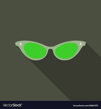 Womens sunglasses icon with shadow on background vector image
