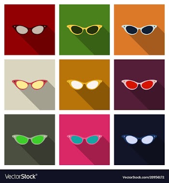 Womens sunglasses icon with shadow on background vector image