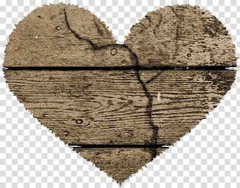 Wonderful Days Scrapkit, brown wooden heart panel transparent background PNG clipart