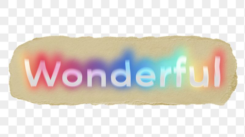 Wonderful png ripped paper word | Free PNG - rawpixel