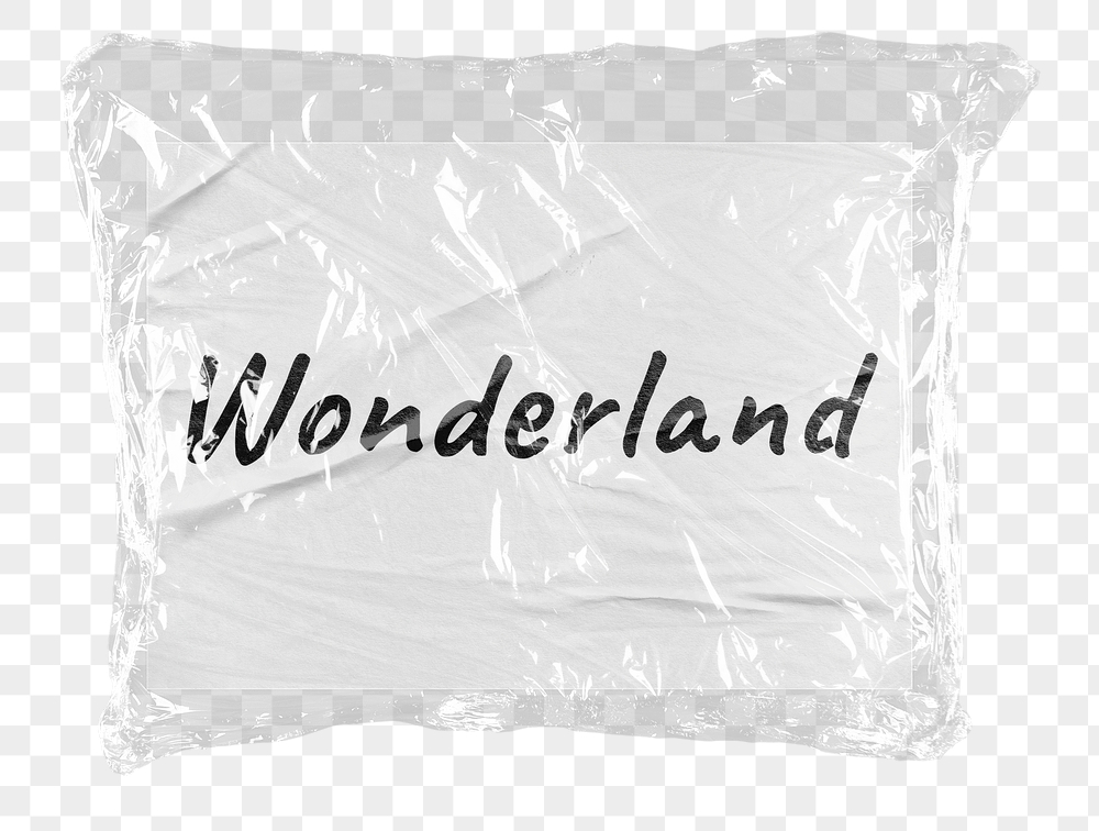 Wonderland png word sticker, plastic | Free PNG - rawpixel
