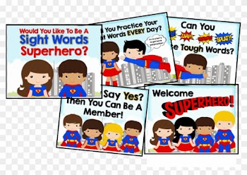 Woo Hoo Sight Word Superheroes Mrs - Cartoon