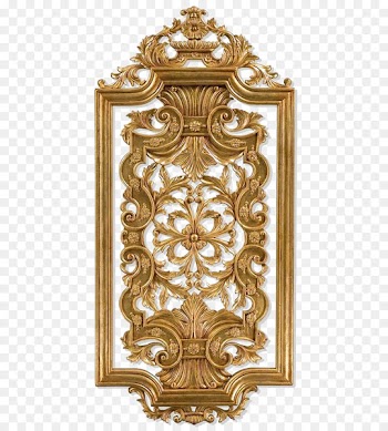 Wood carving Wall panel Panel painting - Gold frame 