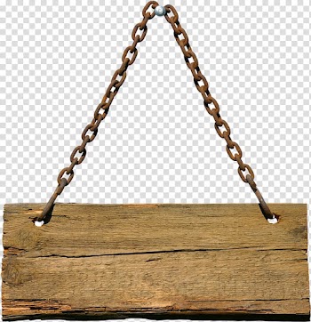 Wood Chain, Wood banner sign transparent background PNG clipart