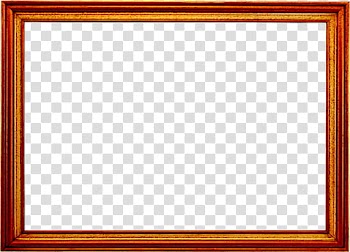 Wood Frame, red and orange frame transparent background PNG clipart