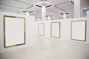 wood frames on the white wall
