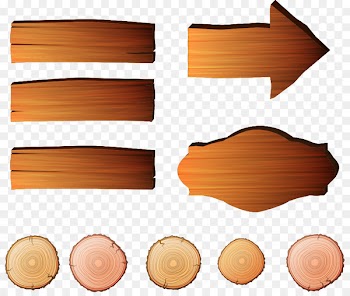 Wood grain Sign - Vector wooden arrow 