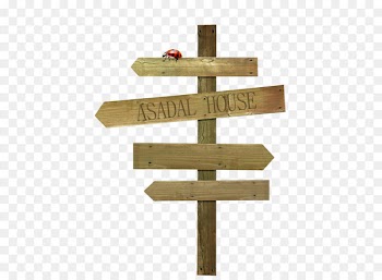Wood Information sign - Free wooden signpost to pull the material 