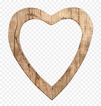 Wood Lignin Clip art - brown wood hollow heart 