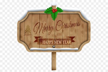 Wood Sign - Christmas Wooden Sign Transparent PNG Clip Art Image 