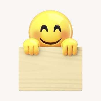 Wood sign mockup, 3D emoticon | Free PSD Mockup - rawpixel
