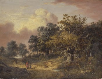 Wooded Landscape with Woman and | Free Photo - rawpixel