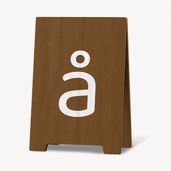 Wooden a-frame sign mockup, foldable | Free PSD Mockup - rawpixel