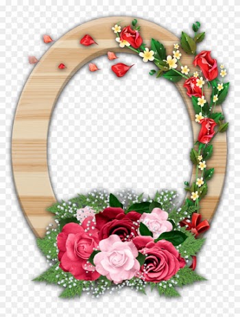 Wooden And Flower Frame Border By Gautam By Gautamdas1992 - Picture Frame