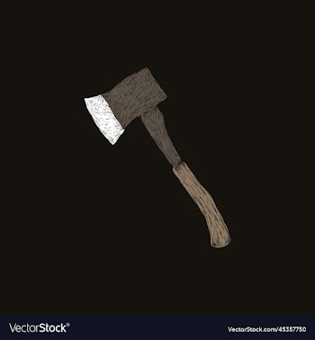 wooden axe artwork style design