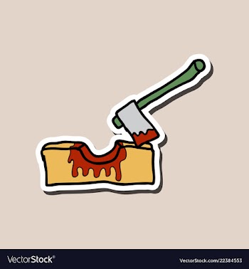 Wooden axe isolated on background element for vector image