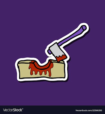 Wooden axe isolated on background element for vector image
