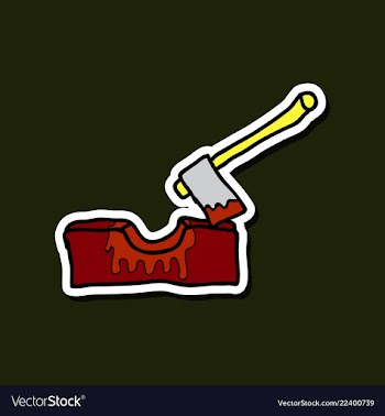 Wooden axe isolated on background element for vector image