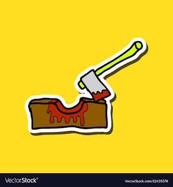 Wooden axe isolated on background element for vector image