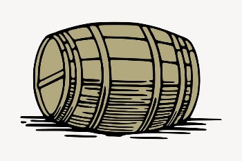Wooden barrel clipart, illustration vector. | Free Vector - rawpixel