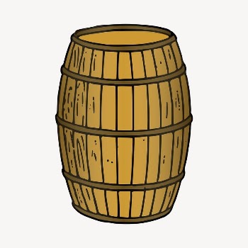 Wooden barrel clipart, object illustration. | Free Photo - rawpixel