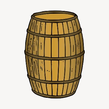 Wooden barrel clipart, object illustration | Free Vector - rawpixel