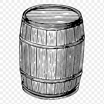 Wooden barrel png drawing sticker | Free PNG - rawpixel
