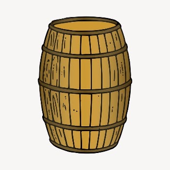 Wooden barrel sticker, object illustration | Free PSD - rawpixel