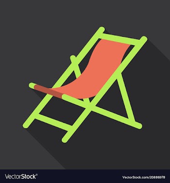 Wooden beach chaise longue isolated on background vector image