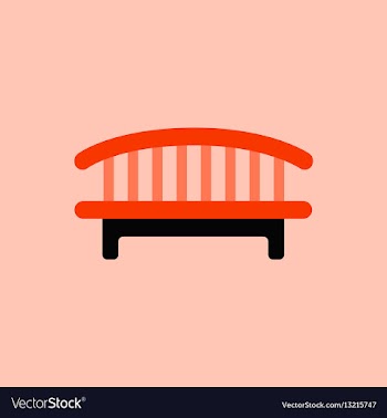 Wooden bench isolated on colorful background park vector image