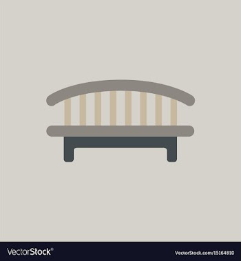 Wooden bench isolated on colorful background park vector image