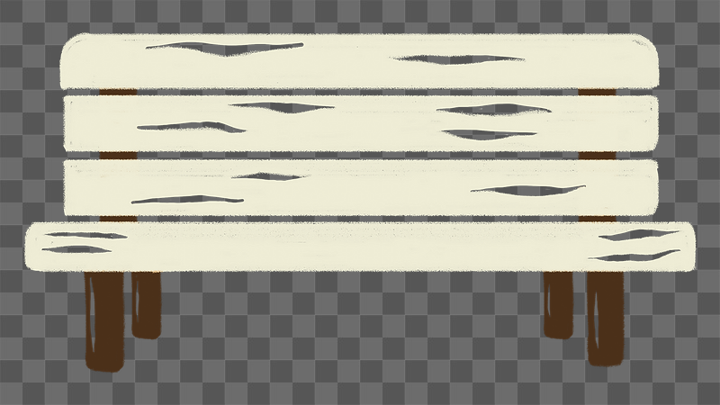 Wooden bench png sticker, transparent | Free PNG Illustration - rawpixel