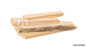 Wooden boards, lumber vector illustration