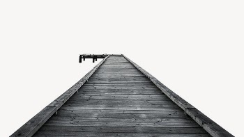 Wooden boardwalk desktop wallpaper, white | Free PSD - rawpixel