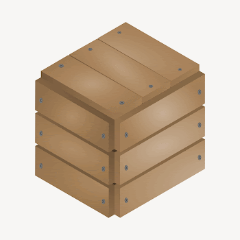 Wooden box clipart illustration psd. | Free PSD - rawpixel