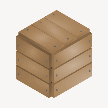 Wooden box collage element illustration | Free Vector - rawpixel