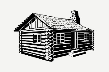Wooden cabin clipart, vintage architecture | Free PSD Illustration - rawpixel