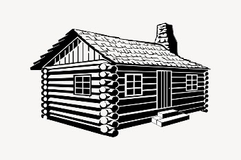 Wooden cabin drawing, vintage architecture | Free Vector Illustration - rawpixel
