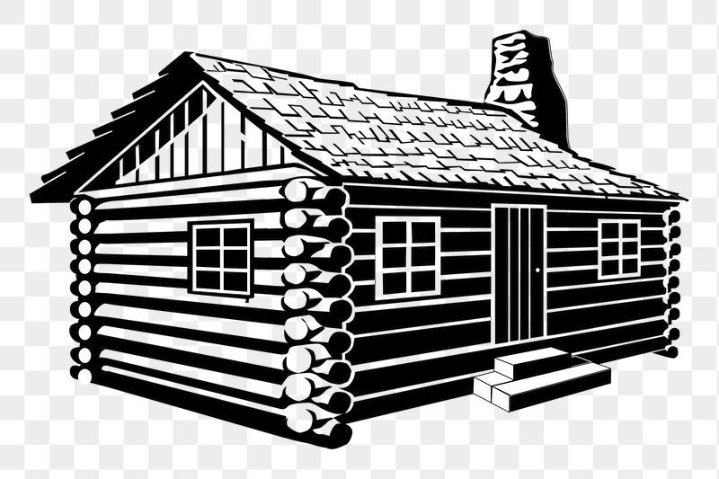 Wooden cabin png sticker, vintage | Free PNG - rawpixel